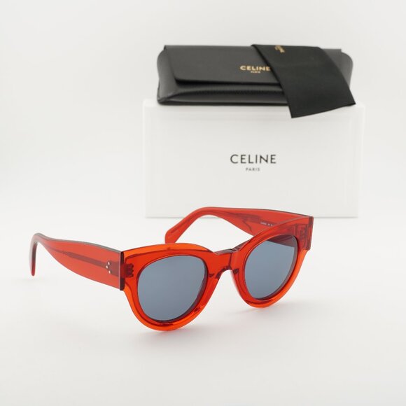 Celine CL40008I 66V Cat Eye Sunglasses - Shiny Red/Grey main image 10